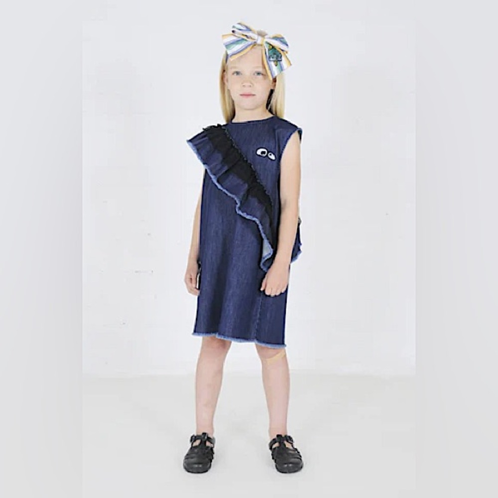 LOUD Apparel Denim Ruffle Dress